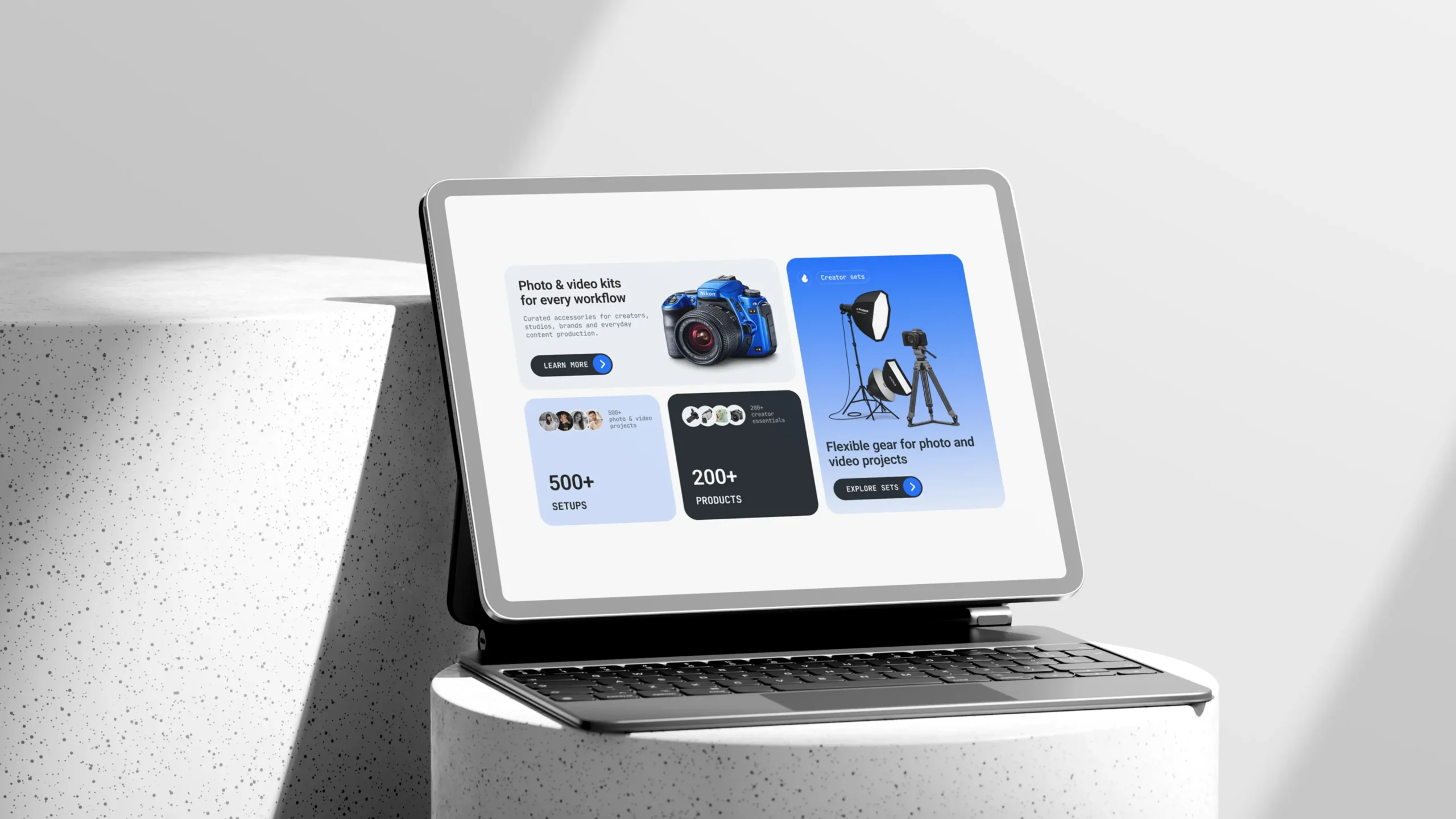 Entwicklung eines modernen Online-Shops für Foto-, Video- und Creator-Equipment
