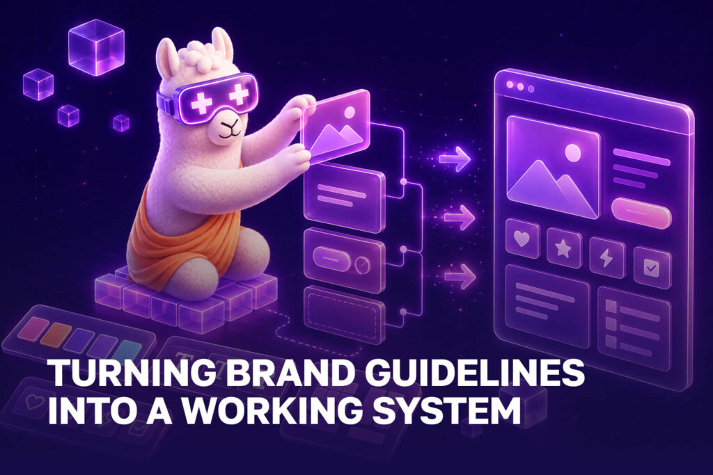Lama turning brand style guide elements into a digital working system
