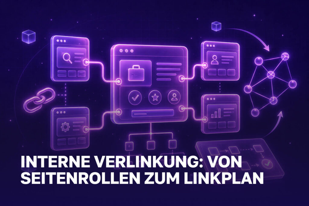 Internes Linknetz zwischen Seitenrollen von Leistungsseite bis Kontaktseite