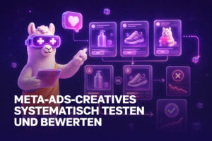 Lama vergleicht Varianten von Meta-Ads-Creatives anhand eines strukturierten Tests